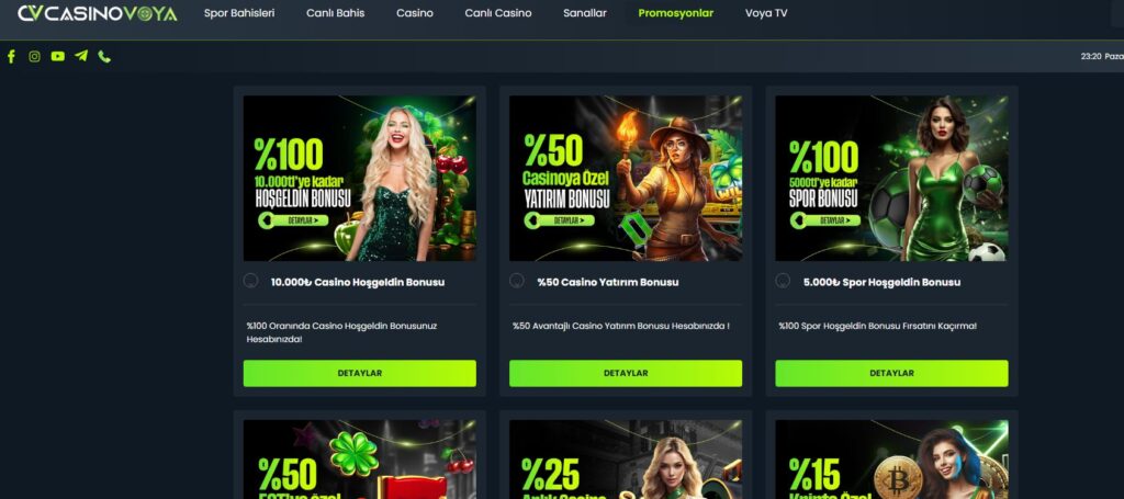 casinovoya bonusları
