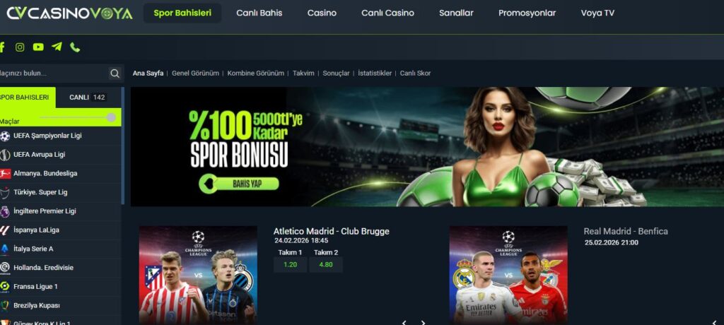 casinovoya spor bahisleri oranı